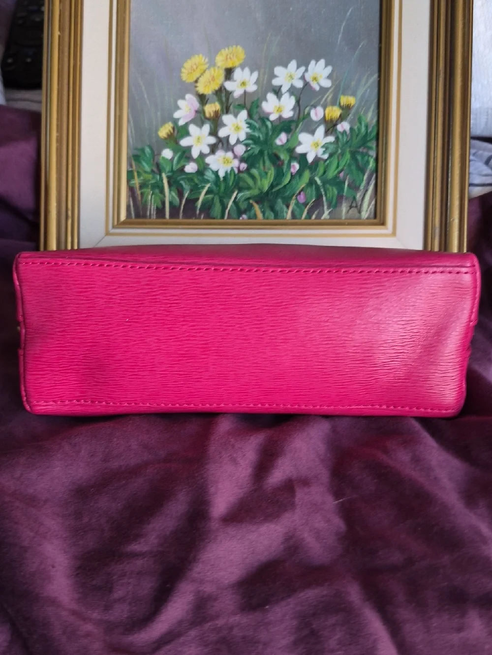 Vintage Lauren Ralph Lauren Pink Sloan Street Trangle Cosmetic Make-Up Bag Case